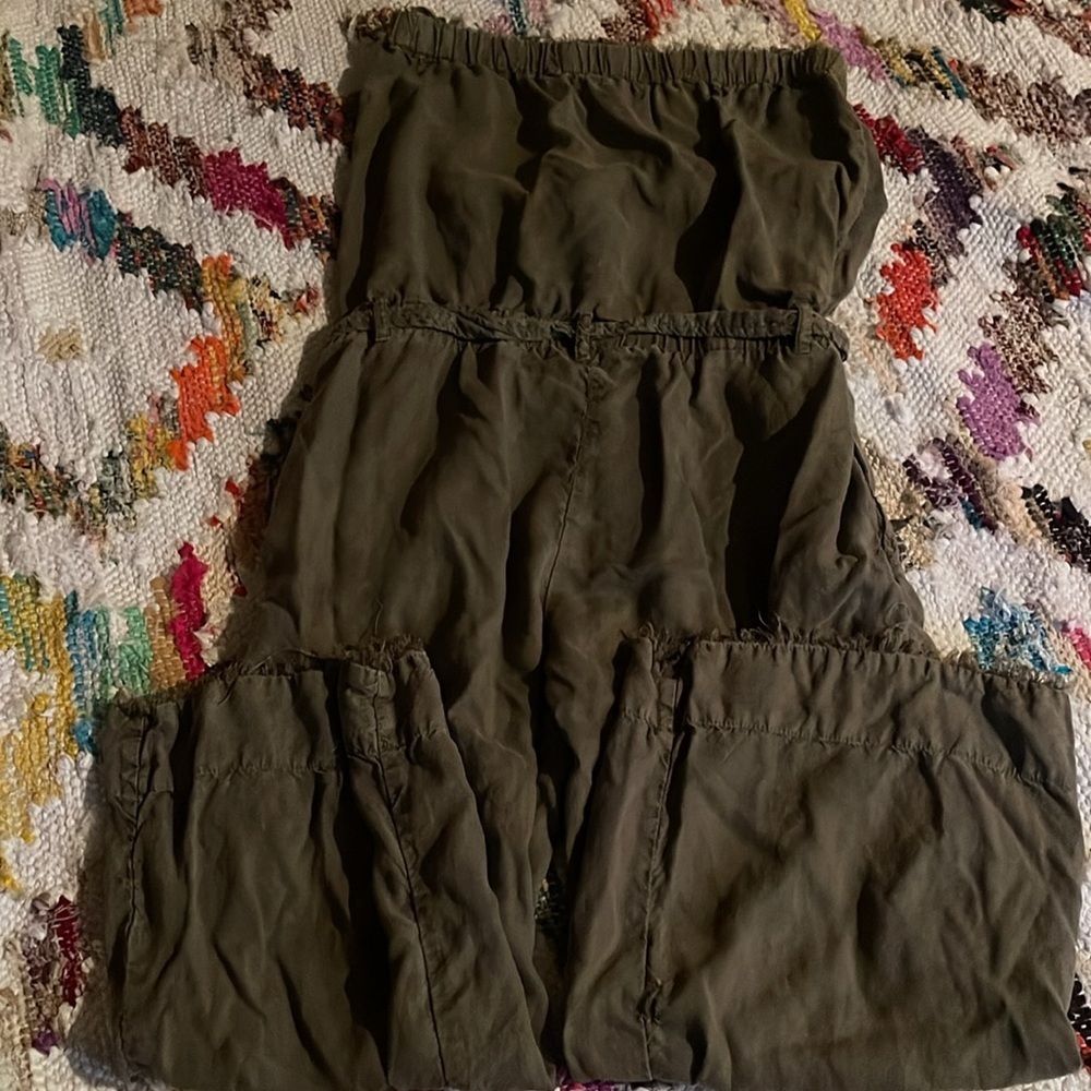 Cloth & Stone Olive green strapless jumpsuit - Picture 5 of 5